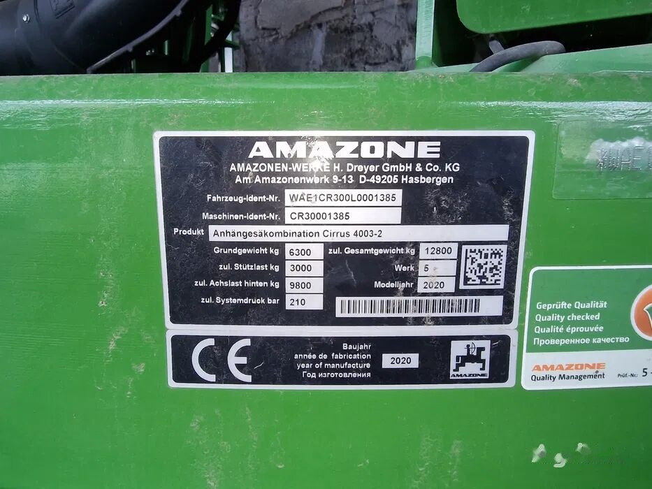 Amazone CIRRUS 4003-2CC - Seed drill: picture 2