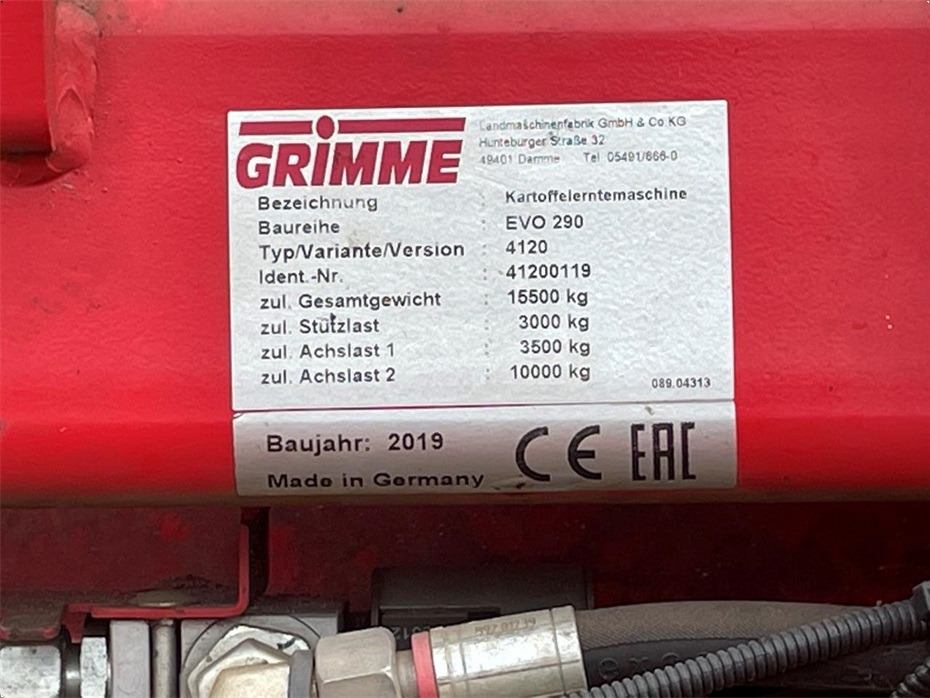 Leasing of  Grimme
EVO 290 AirSep Grimme
EVO 290 AirSep: picture 15