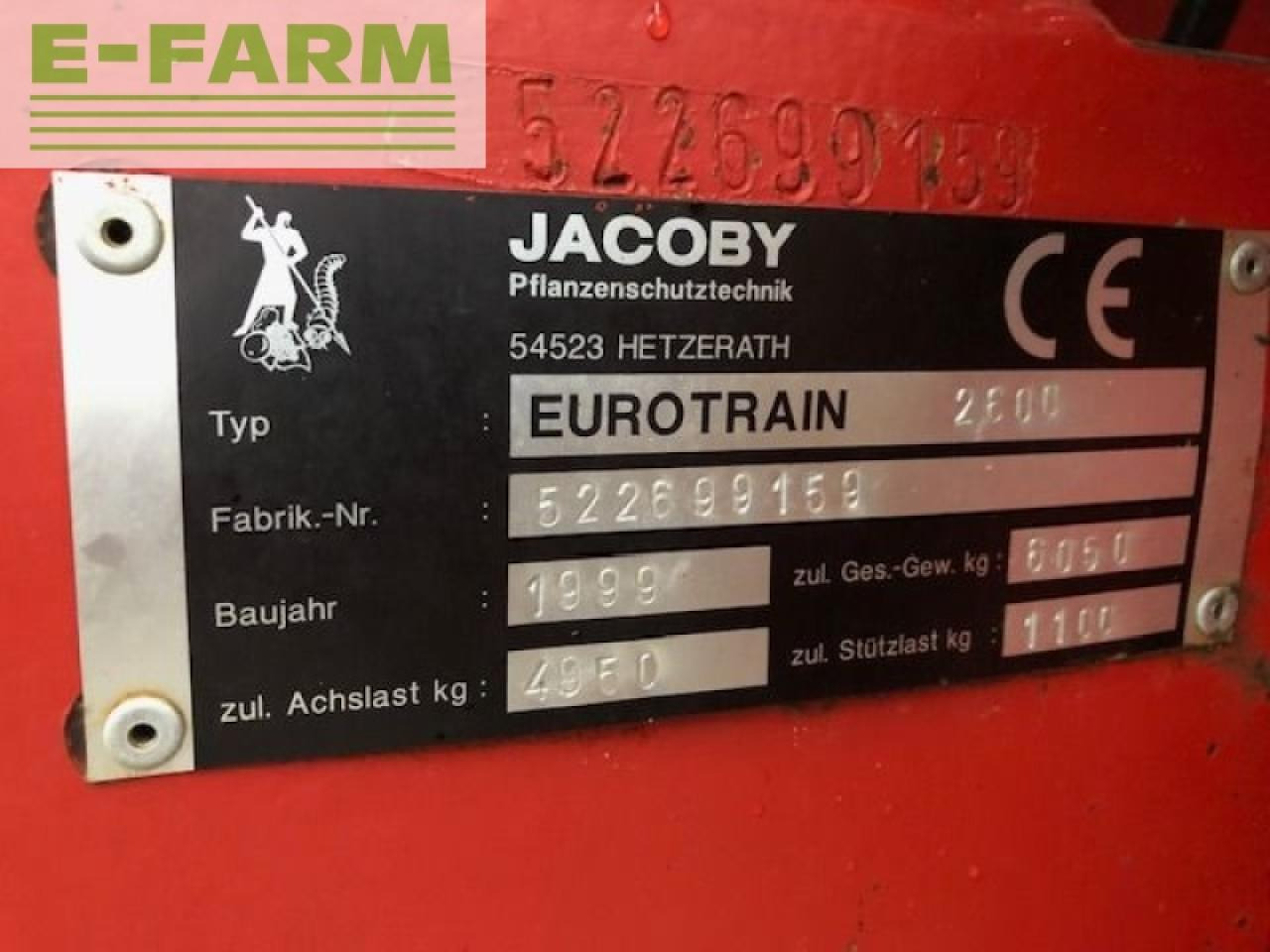 Jacoby eurotrain 2600 - Trailed sprayer: picture 2