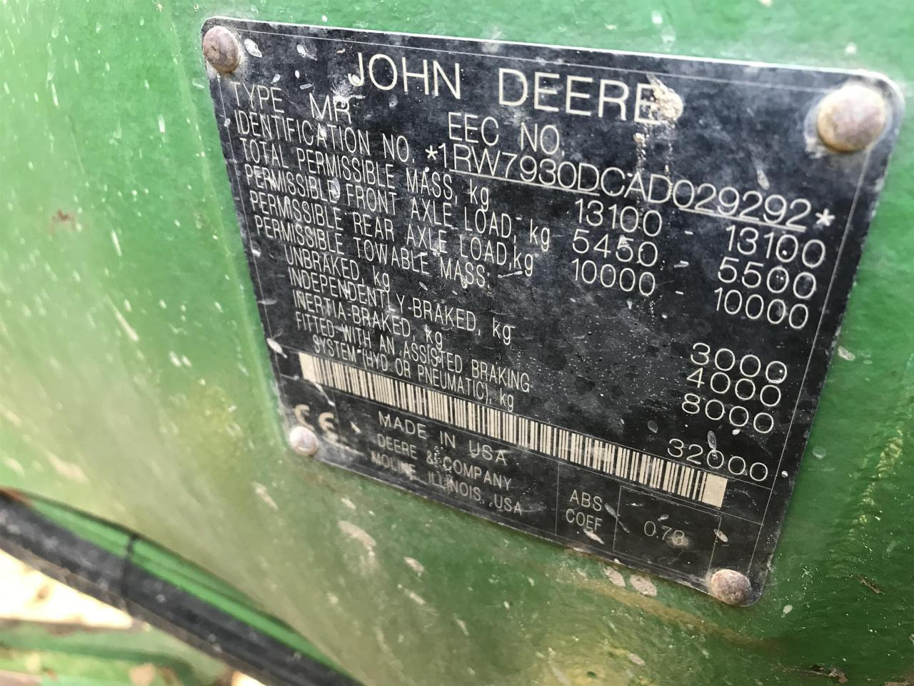 Farm tractor John Deere 7930: picture 10