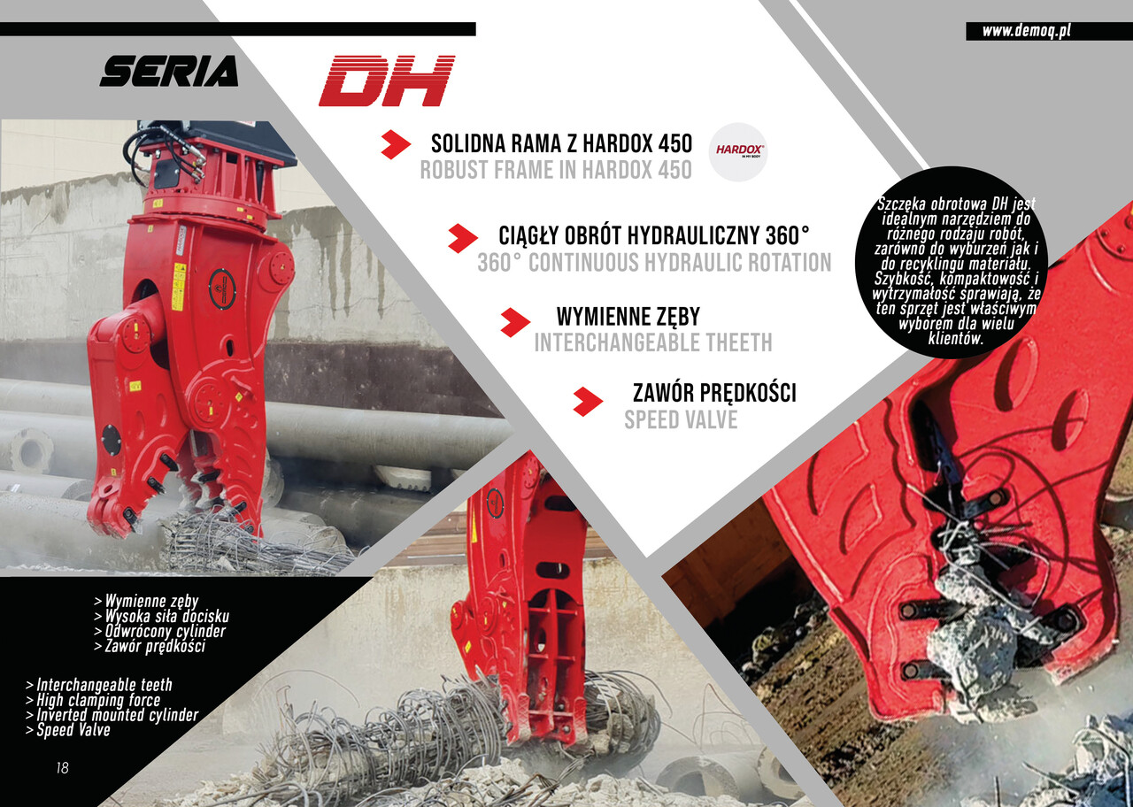 DEMOQ DH08 Hydraulic Rotating Pulveriser Crusher 650 KG - Demolition shears for Excavator: picture 4