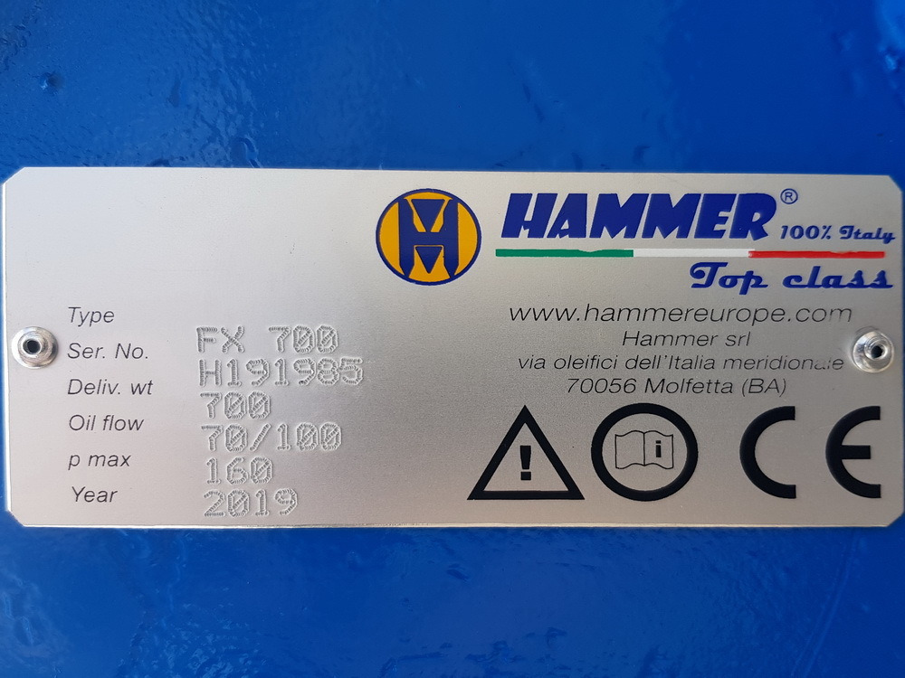 HAMMER FX700 - Hydraulic hammer for Construction machinery: picture 5