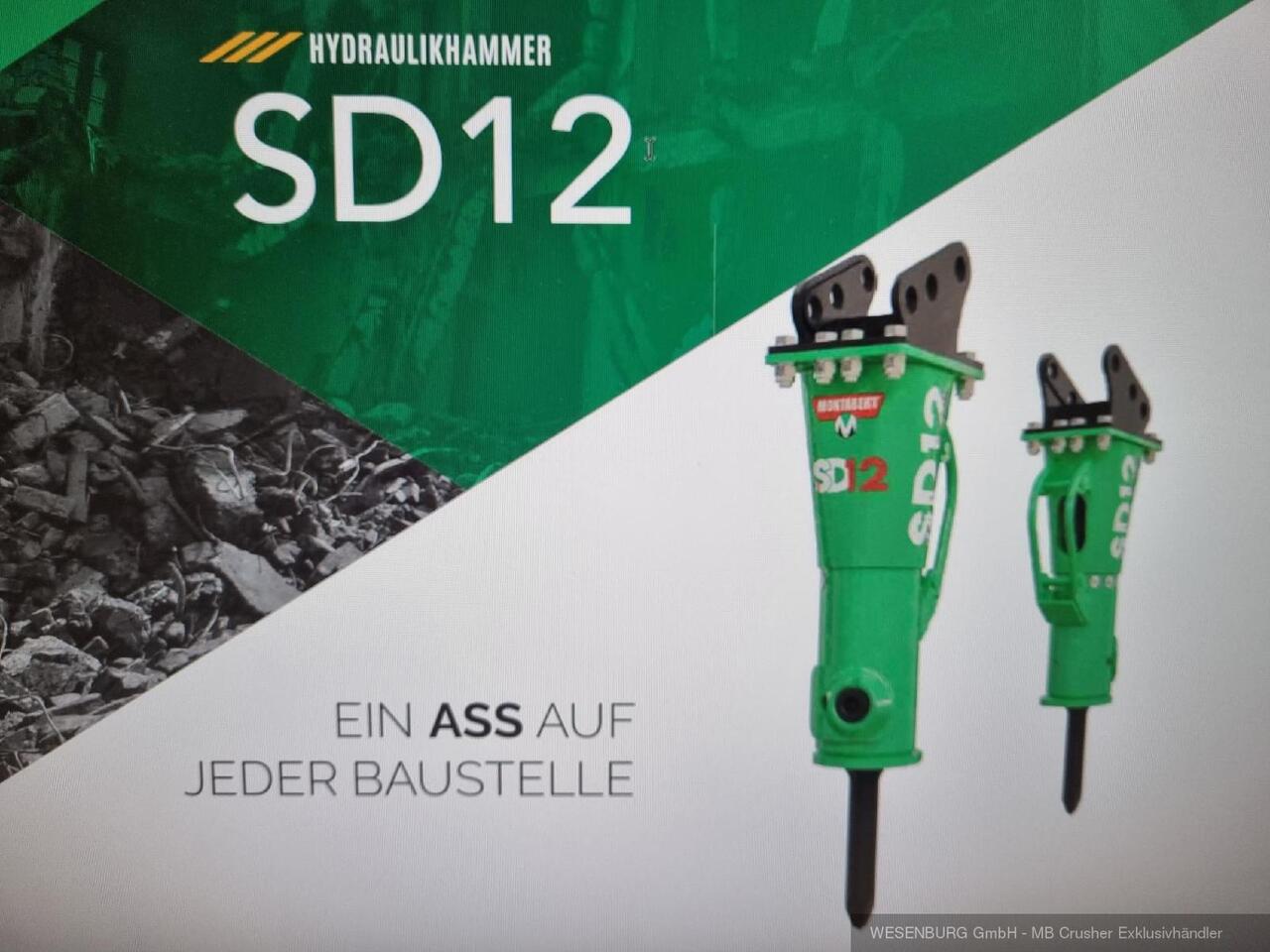 Montabert Hydraulikhammer SD12 Trägerklasse: 1,2 - 2,2 t - Hydraulic hammer for Construction machinery: picture 1