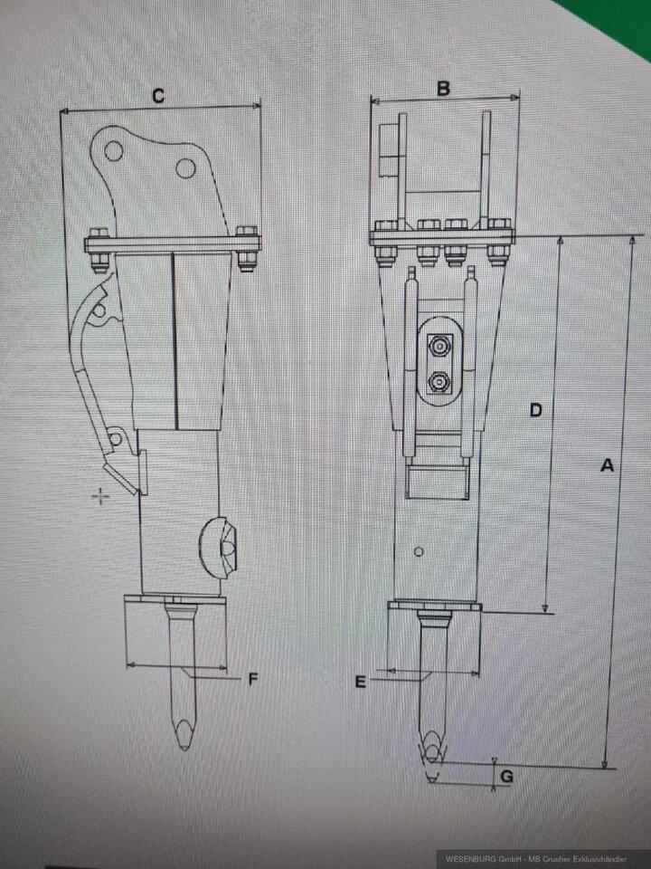 Montabert Hydraulikhammer SD16 Trägerklasse: 1,5 - 3,7 t - Hydraulic hammer for Construction machinery: picture 4