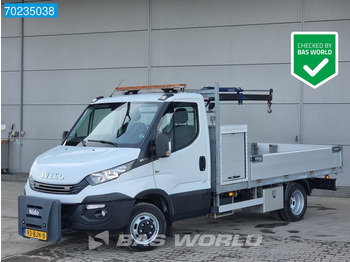 Iveco Daily 50C18 3.0L Automaat Kraan Amco Veba 1.2 T/M Open Laadbak Euro6 Kranwagen Kraanauto Airco Trekhaak Cruise control - Open body delivery van: picture 1