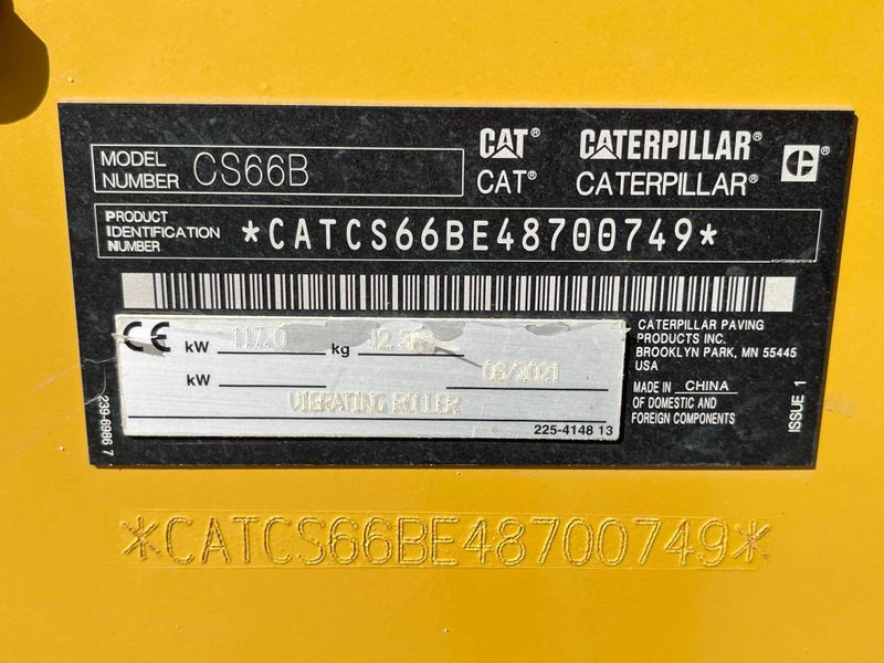 Roller Cat CS66B - Low Hours / CE Certified - Airco: picture 20