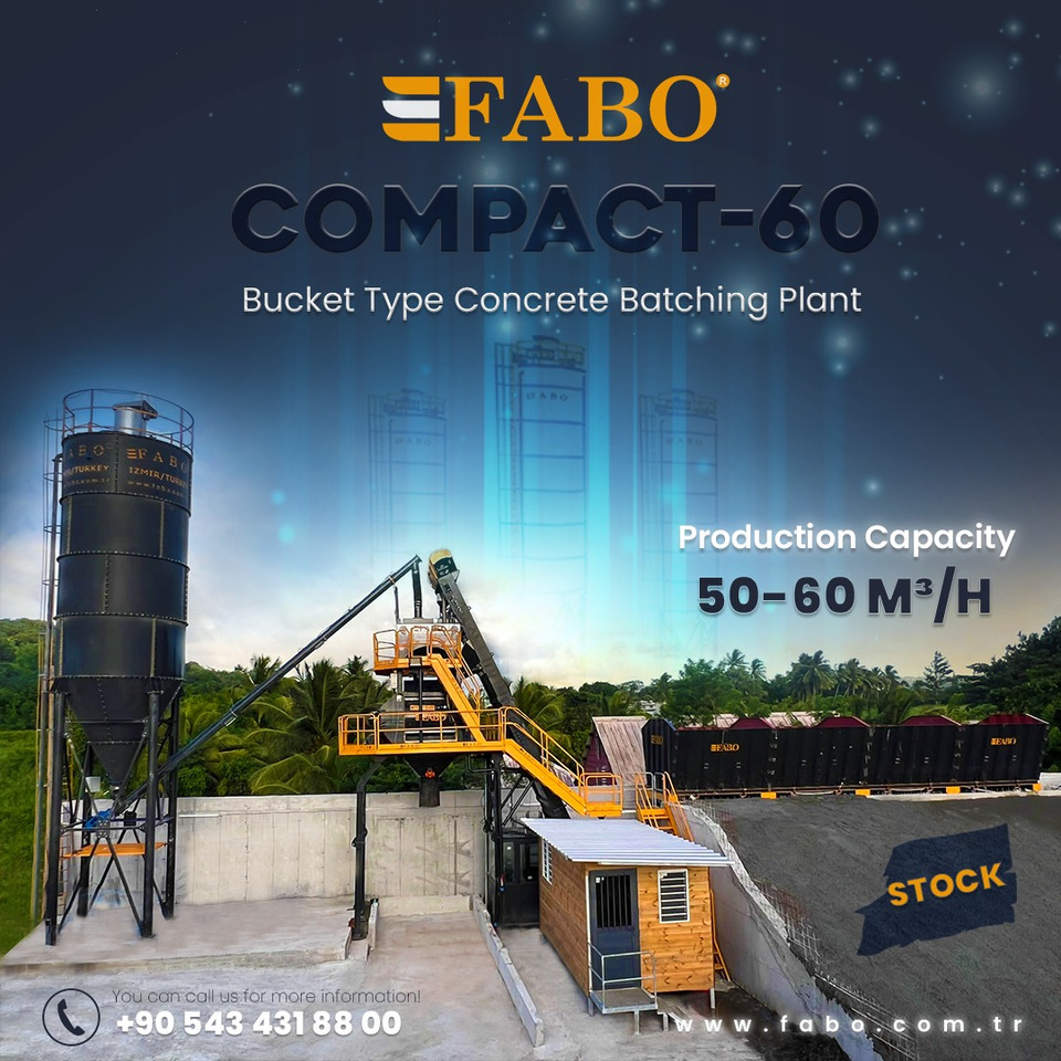FABO COMPACT-60 COMPACT CONCRETE PLANT - Concrete plant: picture 1