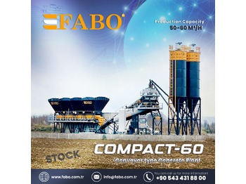 New Concrete plant FABO FABOMIX COMPACT-60 CONCRETE PLANT | CONVEYOR TYPE | READY IN STOCK: picture 1