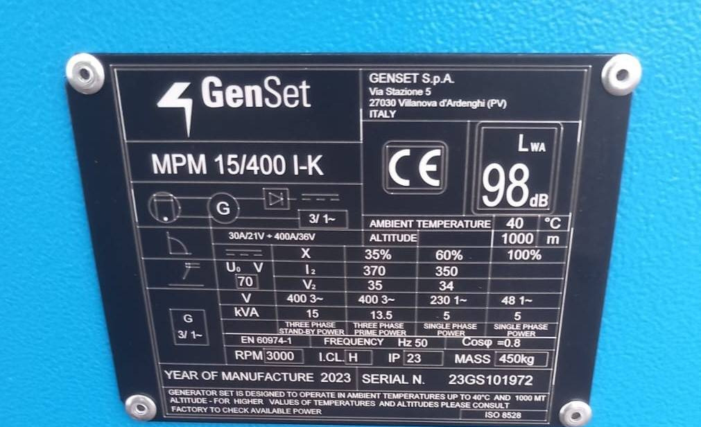 Genset MPM 15/400 I-K - Welding Genset - DPX-35500  - Generator set: picture 4
