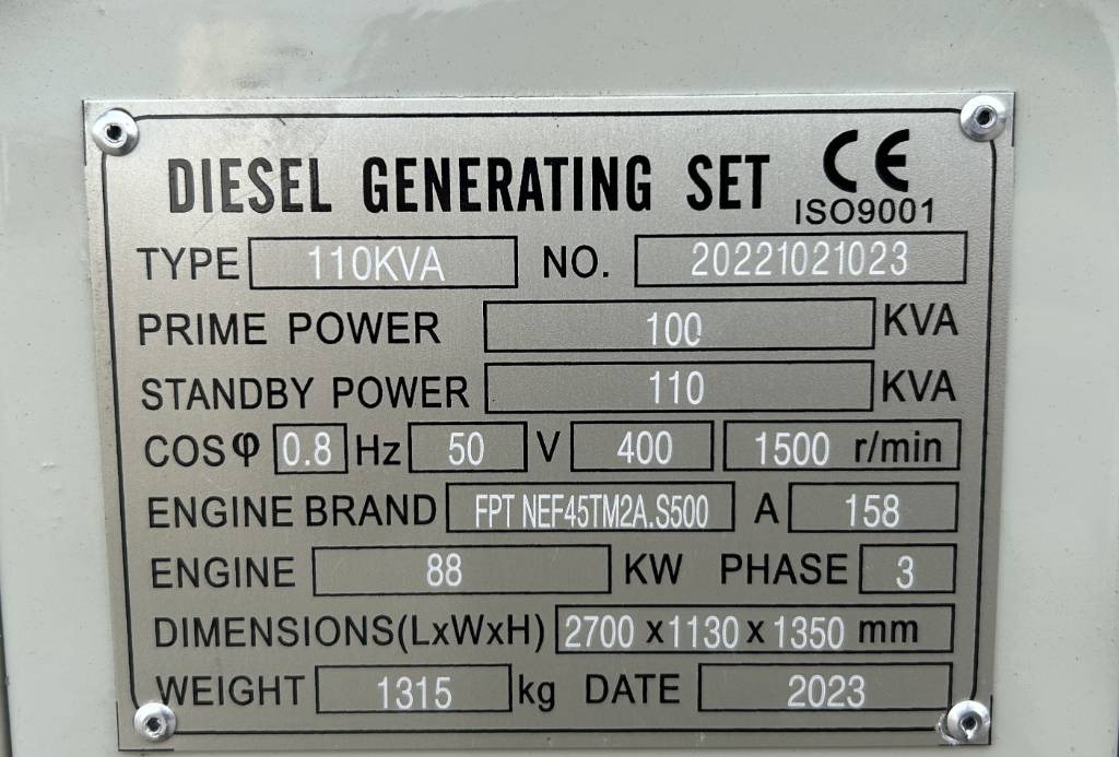 Iveco NEF45TM2A - 110 kVA Generator - DPX-20504  - Generator set: picture 4