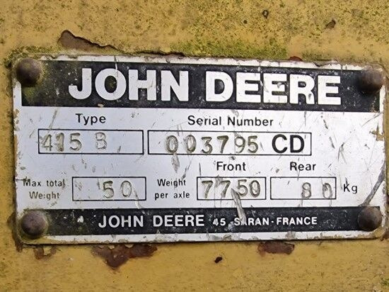John Deere 415D - Backhoe loader: picture 4