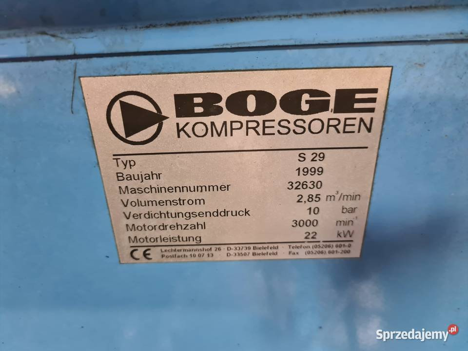 KOMPRESOR ŚRUBOWY BOGE S 29 (2) - Air compressor: picture 5