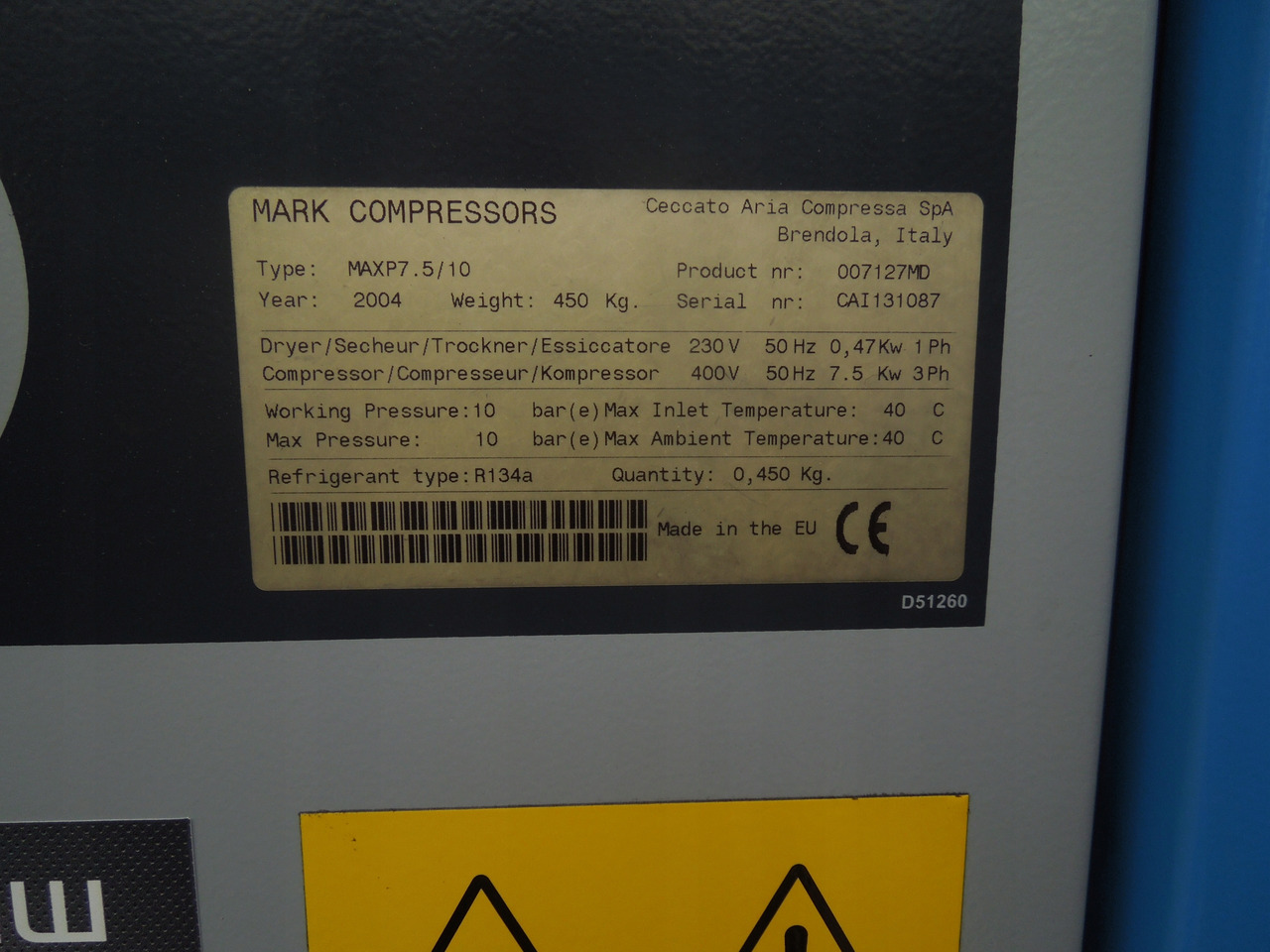MARK MSA 7,5 - Air compressor: picture 4