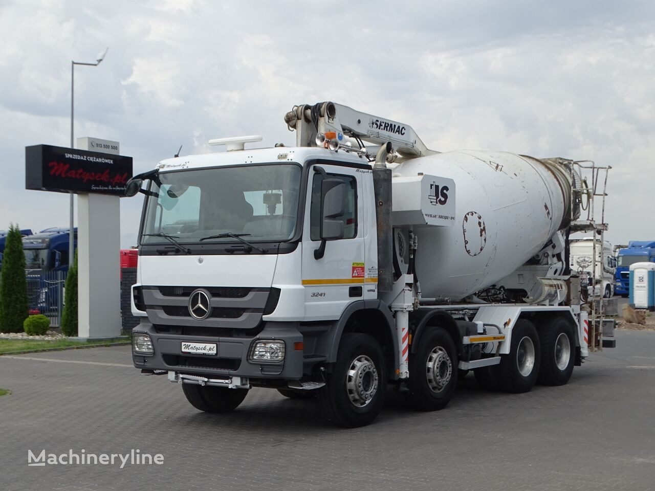 Mercedes-Benz ACTROS 3241 / CEMENTMIXER + PUMP SERMAC 3Z24 - 24 M / EURO 5 / R - Concrete mixer truck: picture 1