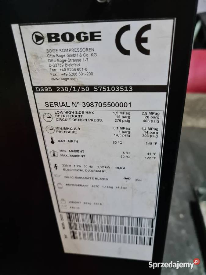 Osuszacz ziębniczy BOGE DS 95 9,5m3/min - Air compressor: picture 3