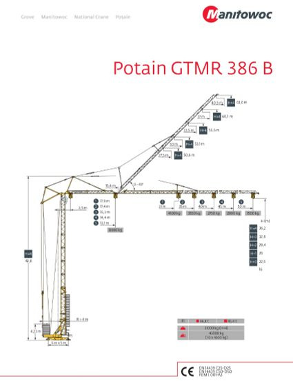 Potain GTMR 386 B - Tower crane: picture 4