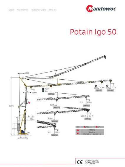 Potain IGO 50 - Tower crane: picture 1