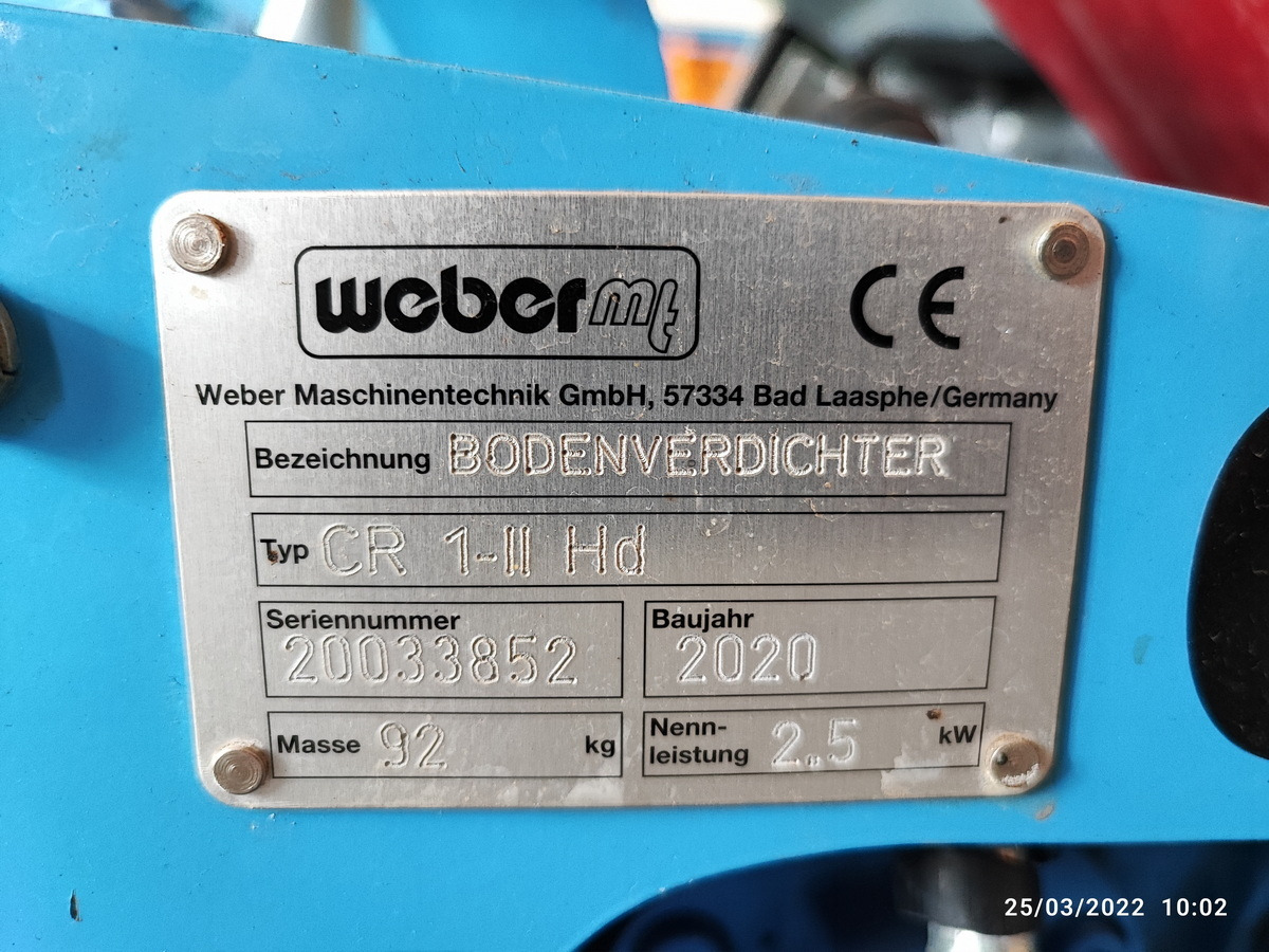 WEBER CR1-II HD - Vibratory plate: picture 2