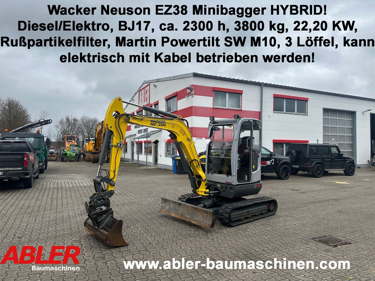 Wacker Neuson EZ38 Minibagger HYBRID! Powertilt Martin M10 SW - Mini excavator: picture 1