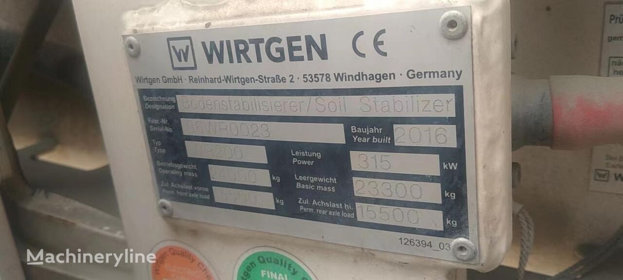 Wirtgen WR200 - Soil stabilizer: picture 5