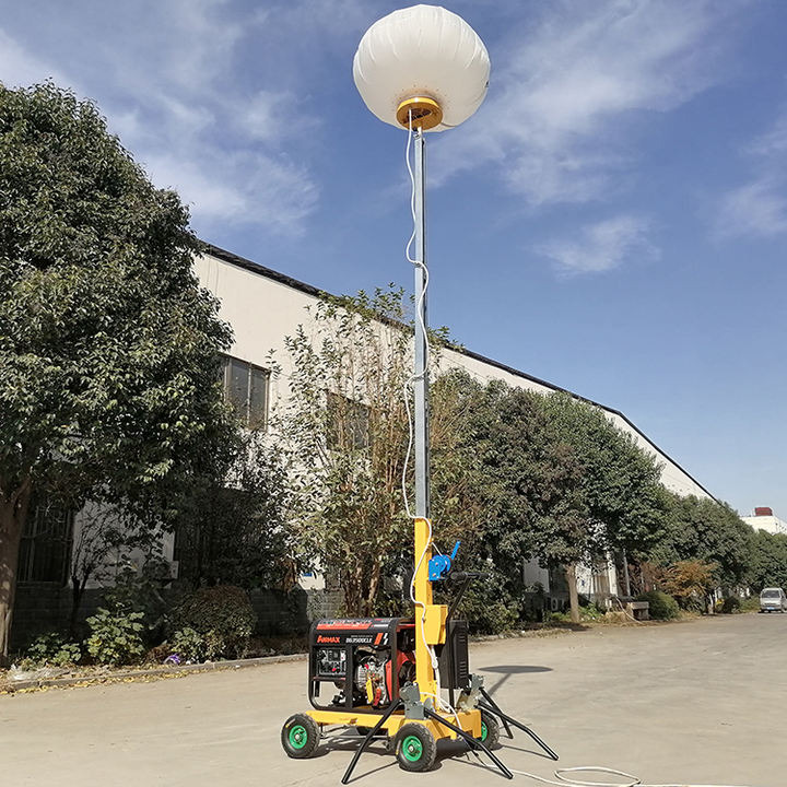 XCMG Official 5m Mast 2000w Hydraulic Diesel Gasoline Generator Mobile LED Balloon Light Tower Price - Lighting tower: picture 4