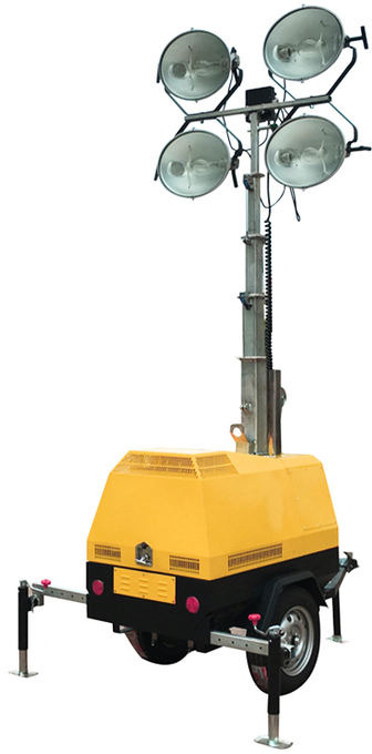 XCMG Official 7m Mobile Trailer Mounted Telescopic Diesel Generator Light Tower - Lighting tower: picture 1