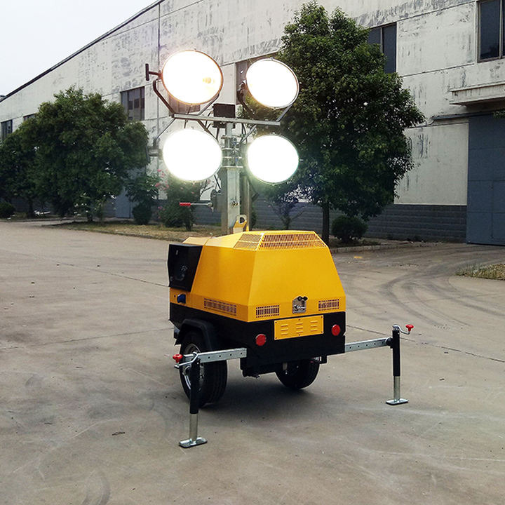 XCMG Official 7m Mobile Trailer Mounted Telescopic Diesel Generator Light Tower - Lighting tower: picture 3