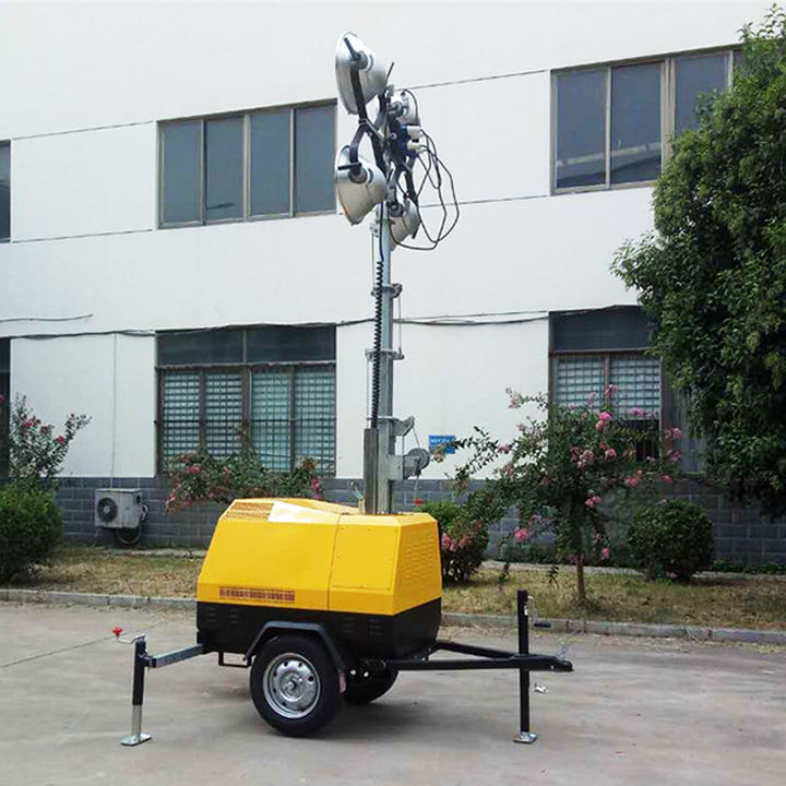 XCMG Official 7m Mobile Trailer Mounted Telescopic Diesel Generator Light Tower - Lighting tower: picture 5