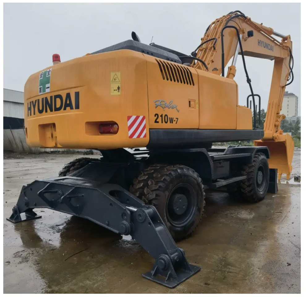 Used excavators hyundai 20 ton heavy equipment machine 210W-7 wheel excavators for sale - Wheel excavator: picture 1