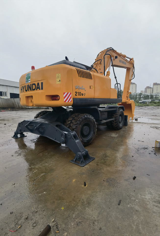 Used excavators hyundai 20 ton heavy equipment machine 210W-7 wheel excavators for sale - Wheel excavator: picture 4
