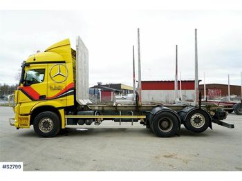 MERCEDES-BENZ 963 Timber Truck with LEFAB V4100 5 axle Timber Tr - Forestry trailer