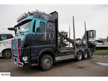 MERCEDES-BENZ Arocs 8x4 Timber Truck with Crane and Trailer - Forestry trailer