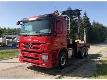 Mercedes-Benz ACTROS 3360 6X4 + HIAB 251S80 WOOD CRANE - Forestry trailer