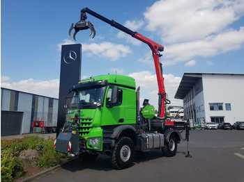 Mercedes-Benz Arocs 2051 AK 4x4 HeizoTruck Kran+Spalter+Winde  - Forestry trailer