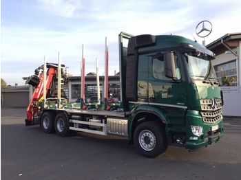 Mercedes-Benz Arocs 2651 L 6x4 + Holztransporter  - Forestry trailer