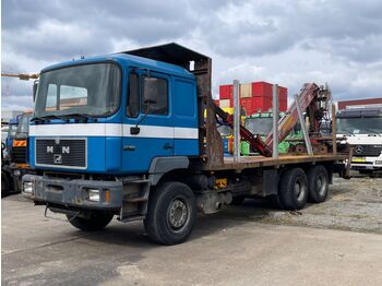 Forestry trailer, Truck MAN 27.403 / Holztansporter VKRANE 11.77 Kran  6x4: picture 1