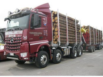 Forestry trailer for transportation of timber Mercedes-Benz AROCS 3763-8x4: picture 1