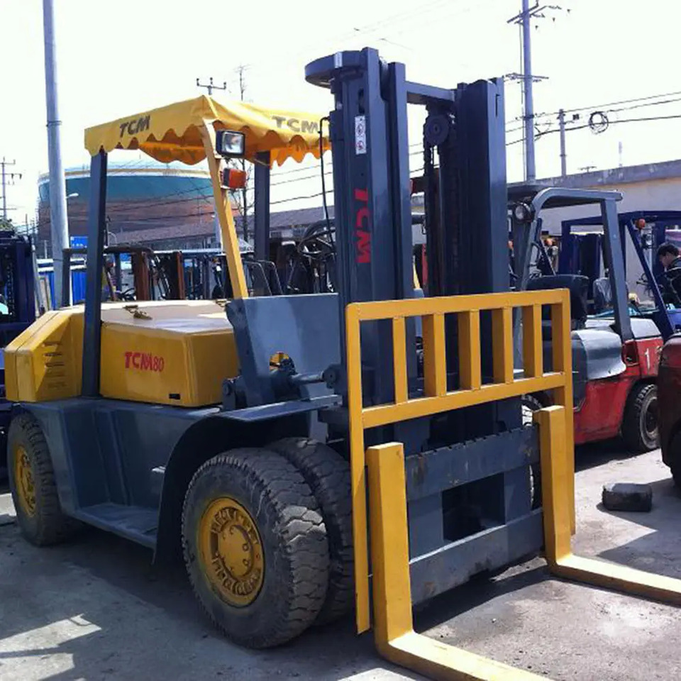 Best price original used japan 8 ton 10 ton wheel forklift TCM FD80 heavy Diesel forklift for sale - Forklift: picture 2