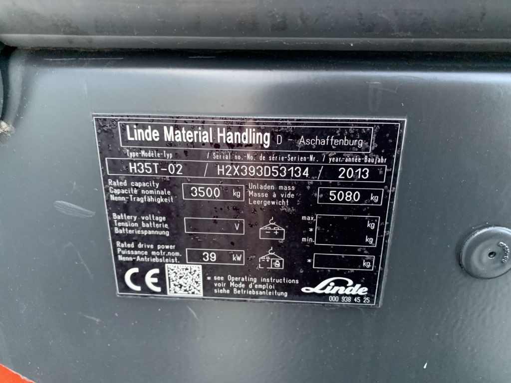 LPG forklift Linde H35T-02: picture 4