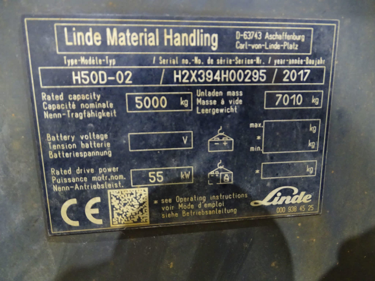 Linde H50D-02 - Diesel forklift: picture 5