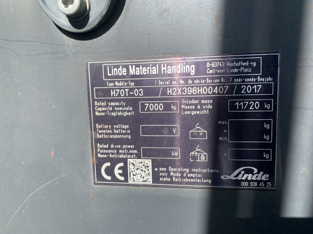 LPG forklift Linde H70T-03: picture 4
