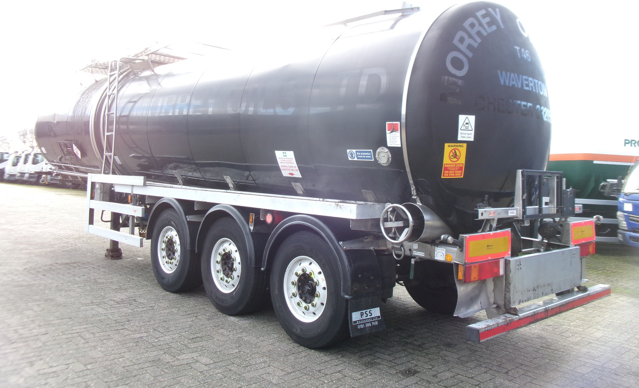 Crossland Bitumen tank inox 33 m3 / 1 comp + compressor + steam heating - Tank semi-trailer: picture 3