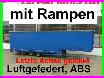 Meusburger 3 Achs Jumbo  Planenauflieger mit Alu  Rampen - Curtainsider semi-trailer