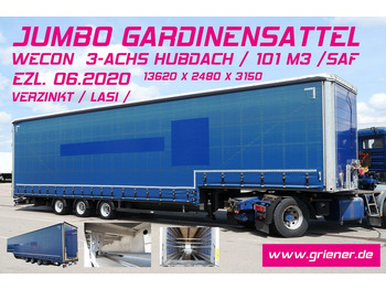 Wecon JUMBO GARDINENSATTEL /MEGA 101m3 /MASCHINENTRANS  - Curtainsider semi-trailer