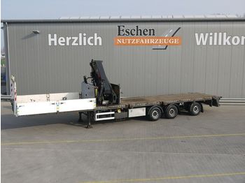 Schröder Rollkranauflieger*HIAB 322EP4*Kran*2011  - Dropside/ Flatbed semi-trailer