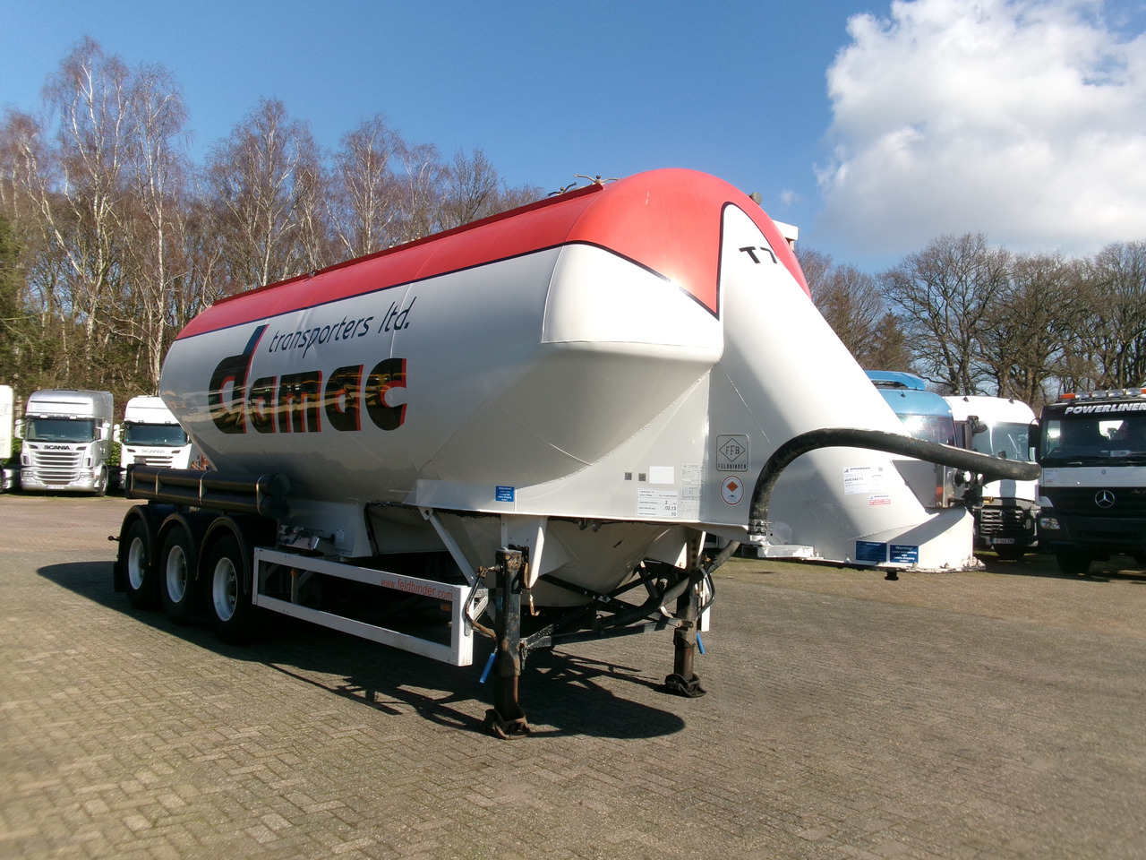 Feldbinder Powder tank alu 36 m3 / 1 comp - Tank semi-trailer: picture 2