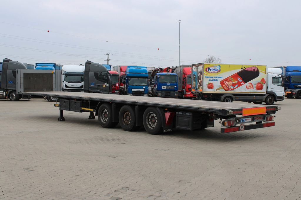 Kögel SF24, LOWDECK,AXLES SAF,LIFTI AXLE,FOR CONTAINER  - Dropside/ Flatbed semi-trailer: picture 4