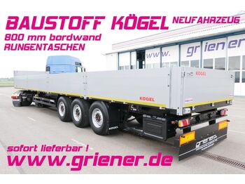 New Dropside/ Flatbed semi-trailer Kögel SN24/BAUSTOFF RUNGENTASCHEN / SAF / SOFORT !!!!!: picture 1
