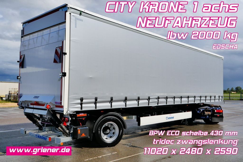 Krone SEP 10 CITY GARDINE KRONE 1-achs TRIDEC LBW  - Curtainsider semi-trailer: picture 1