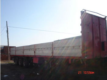 Dropside/ Flatbed semi-trailer Leciñena platform with aluminium lateral doors: picture 1